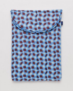 Borsa Da Case Baggu Puffy Laptop Sleeve 16" Blu | NQWDU5839