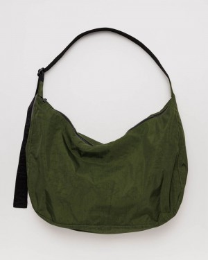 Borse Crossbody Baggu Large Nylon Crescent Verde Oliva | TXNFO7201