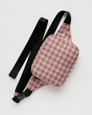 Borse Crossbody Baggu Puffy Fanny Pack Rosa | TZWPO7058