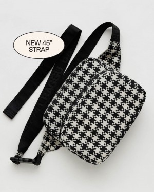 Borse Da Viaggio Baggu Fanny Pack Nere Bianche | YTNJC1058