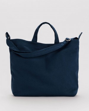 Borse Tote Baggu Horizontal Duck Blu Marino | GXFQN8931