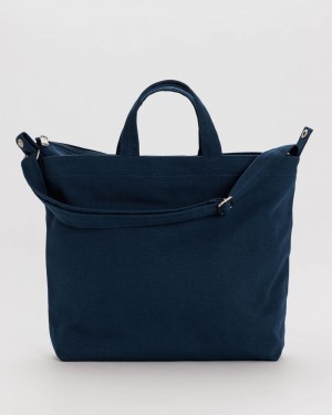 Borse Tote Baggu Horizontal Zip Duck Blu Marino | UXGWA7613