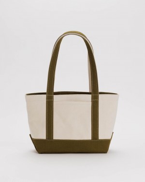 Borse Tote Baggu Small Heavyweight Tela Verde Oliva | OKWSZ0351