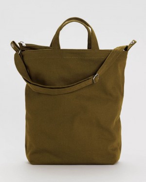 Borse Tote Baggu Zip Duck Verde Oliva | ZHCKO3291