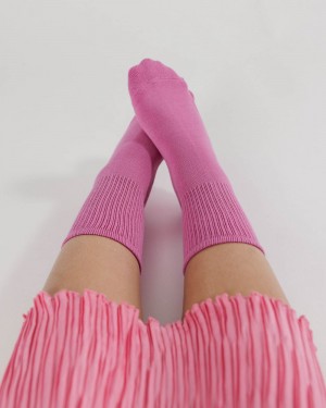 Calzini Baggu Ribbed Rosa | LUPZG9452