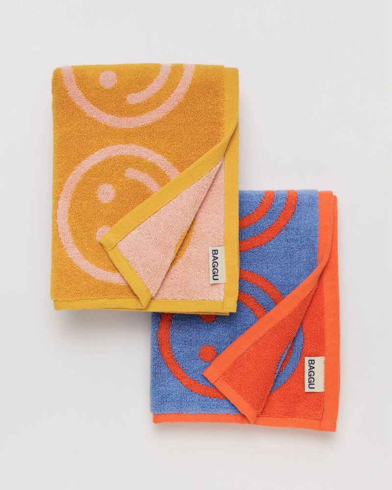 Asciugamano Baggu Hand Set of 2 Gialle Blu | LEZNQ9035