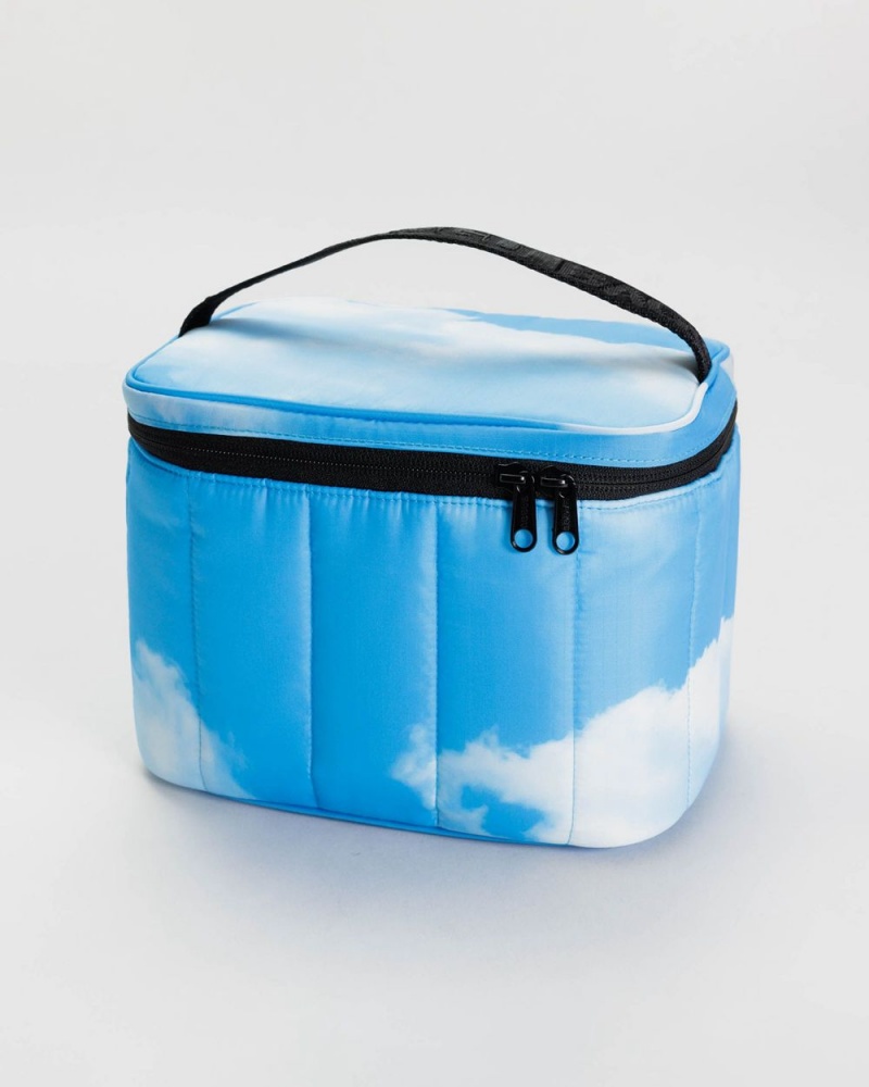Borsa Porta Pranzo Baggu Puffy Blu Bianche | ELWKD2594
