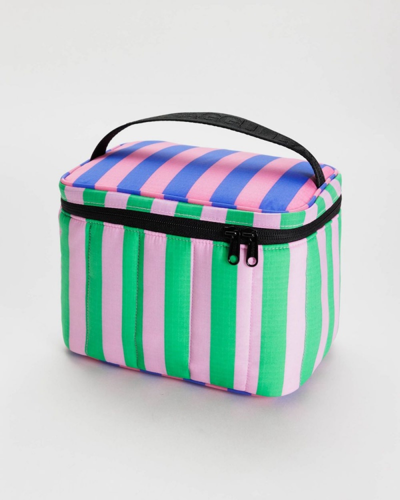 Borsa Porta Pranzo Baggu Puffy Rosa Verdi | RFQCV7284