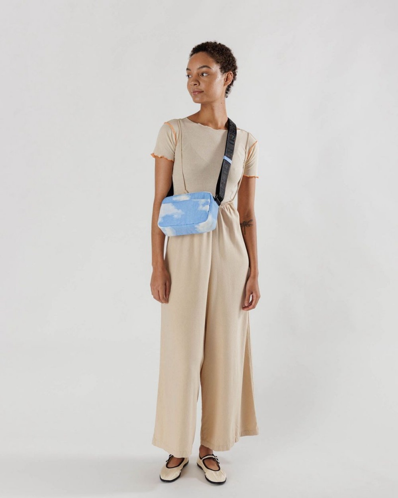 Borse Crossbody Baggu Camera Blu Bianche | WJMCD7935