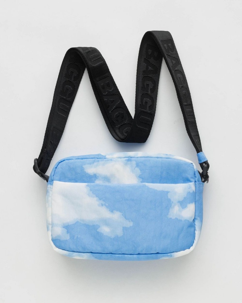 Borse Crossbody Baggu Camera Blu Bianche | WJMCD7935
