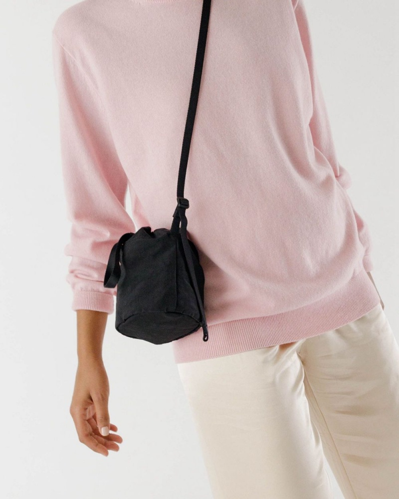 Borse Crossbody Baggu Mini Nylon Bucket Nere | DMJKY7862