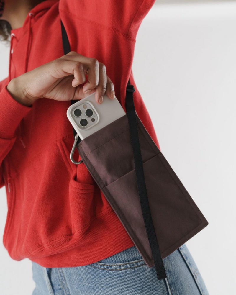 Borse Crossbody Baggu Phone Sling Marroni | BQUJC2310