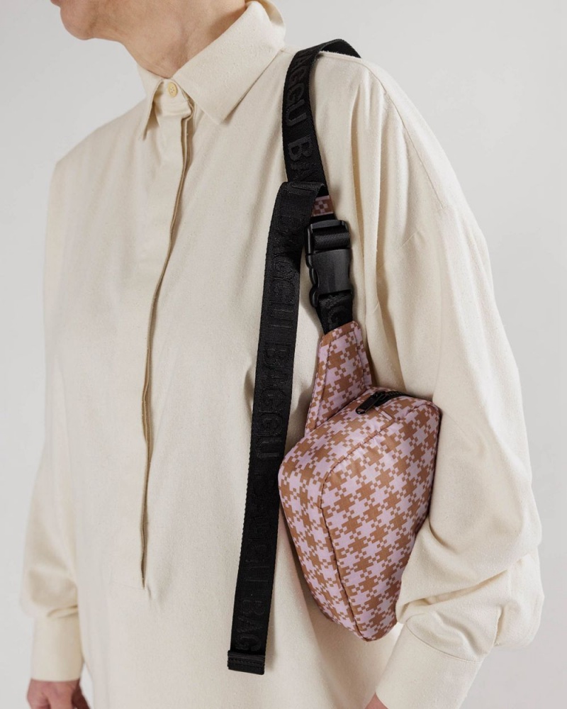 Borse Crossbody Baggu Puffy Fanny Pack Rosa | TZWPO7058