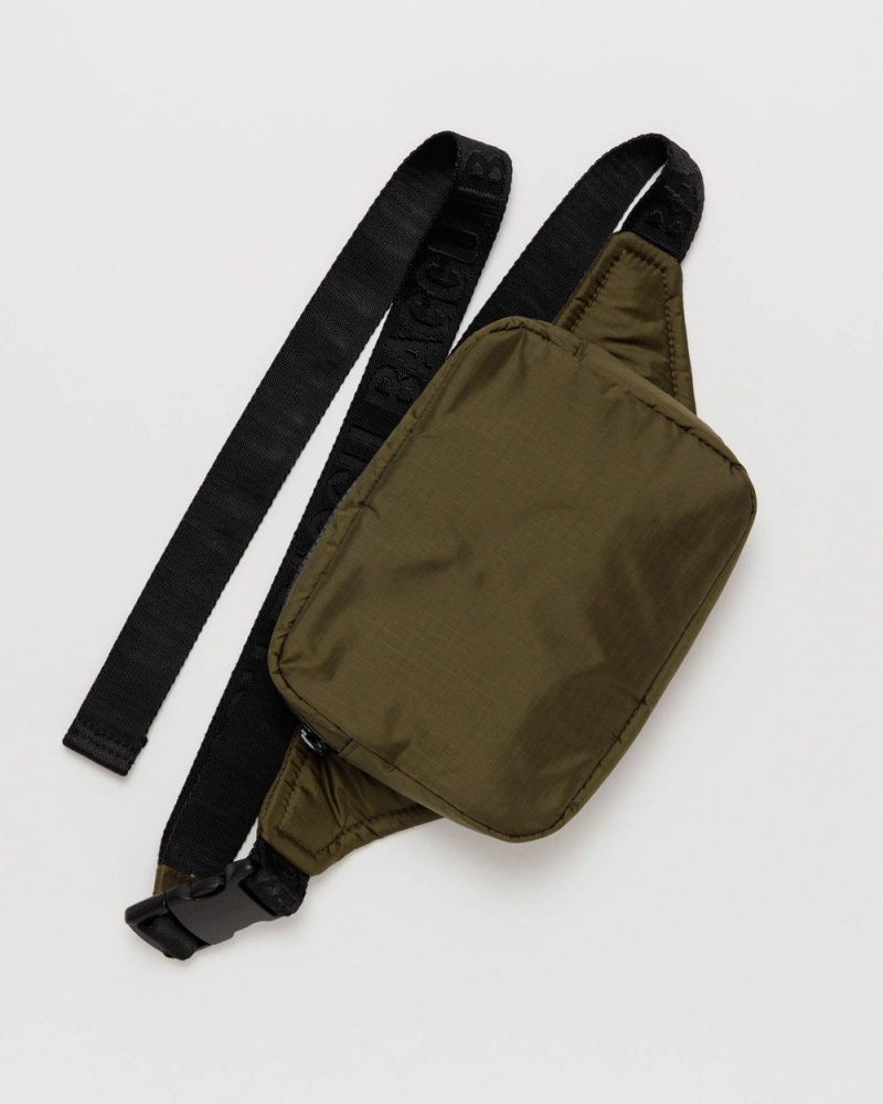 Borse Crossbody Baggu Puffy Fanny Pack Verde Oliva | VEILN1507
