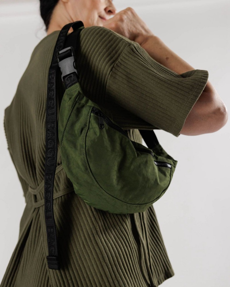 Borse Da Viaggio Baggu Crescent Fanny Pack Verde Oliva | HTJDW1074