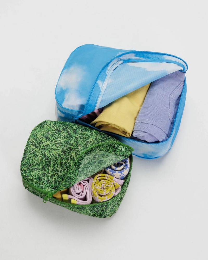 Borse Da Viaggio Baggu Packing Cube Set Verdi Blu | YCINR9340