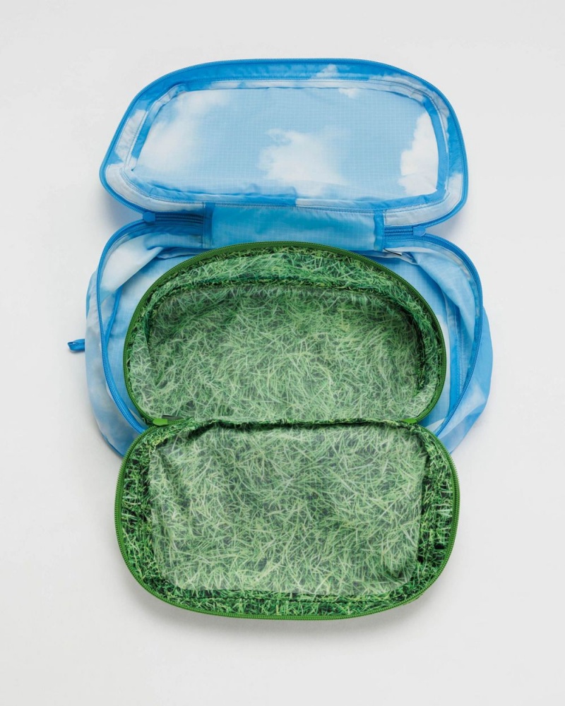 Borse Da Viaggio Baggu Packing Cube Set Verdi Blu | YCINR9340