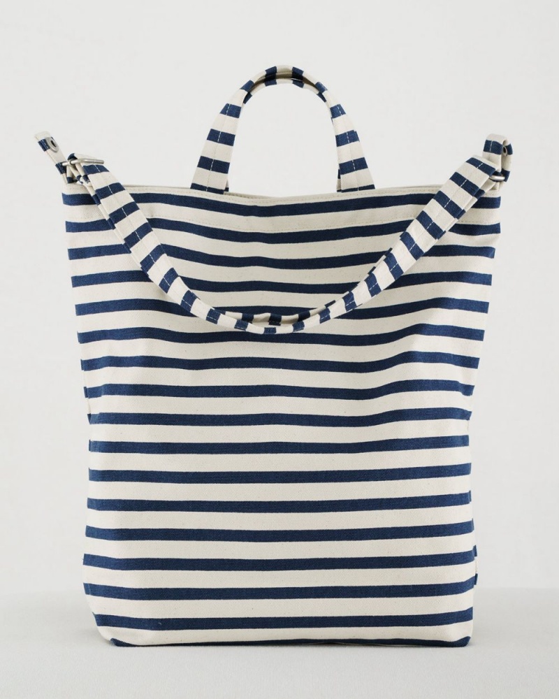 Borse Tote Baggu Duck Blu Marino Bianche | MTESV3810