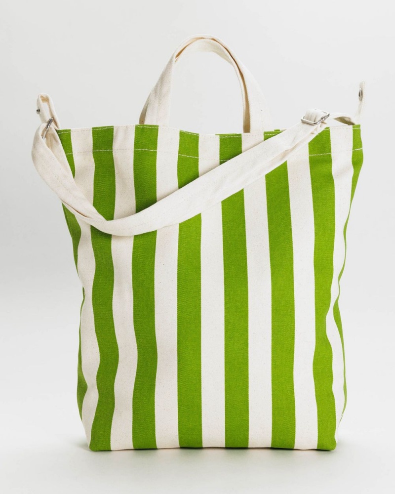Borse Tote Baggu Duck Verdi Bianche | CGLPY1738