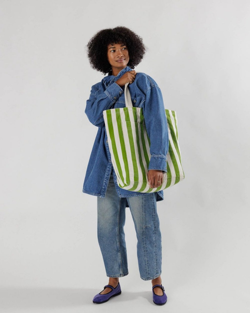 Borse Tote Baggu Giant Pocket Verdi Bianche | TVDML7430