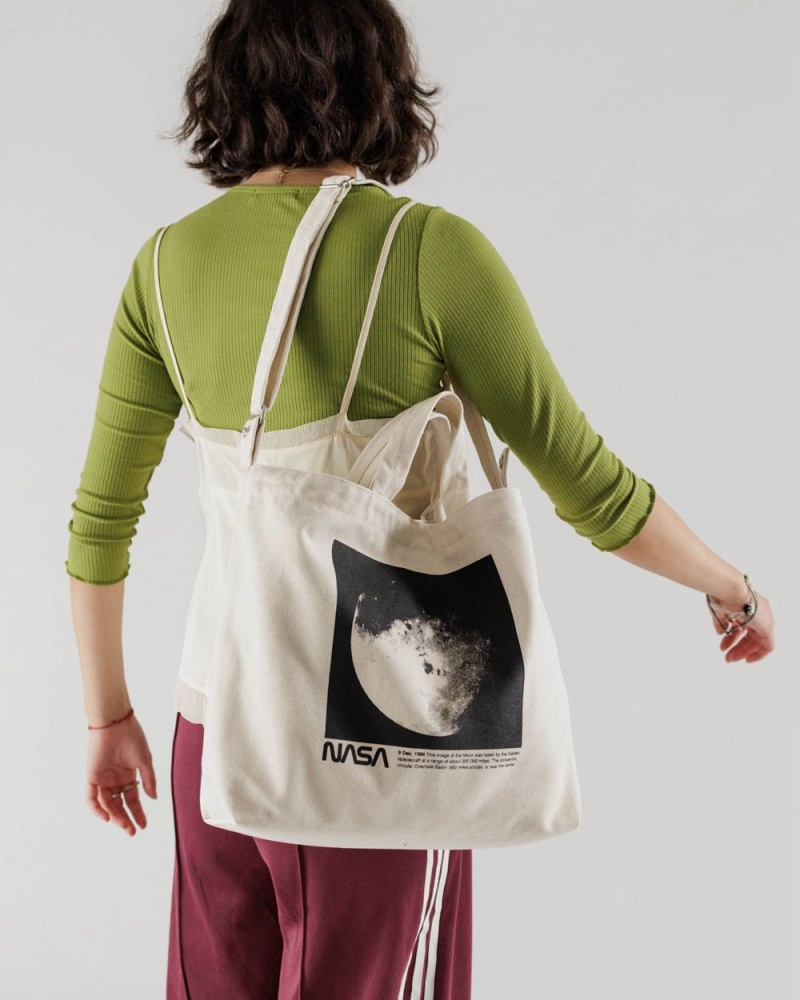 Borse Tote Baggu Horizontal Duck Beige | IQKBL9634