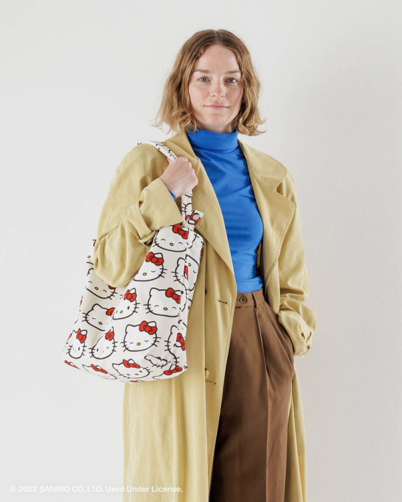 Borse Tote Baggu Horizontal Duck Bianche | UCOPT0495