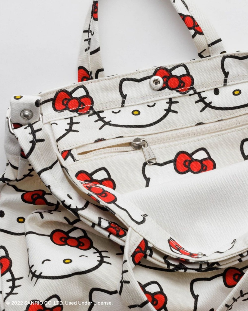 Borse Tote Baggu Horizontal Duck Bianche | UCOPT0495