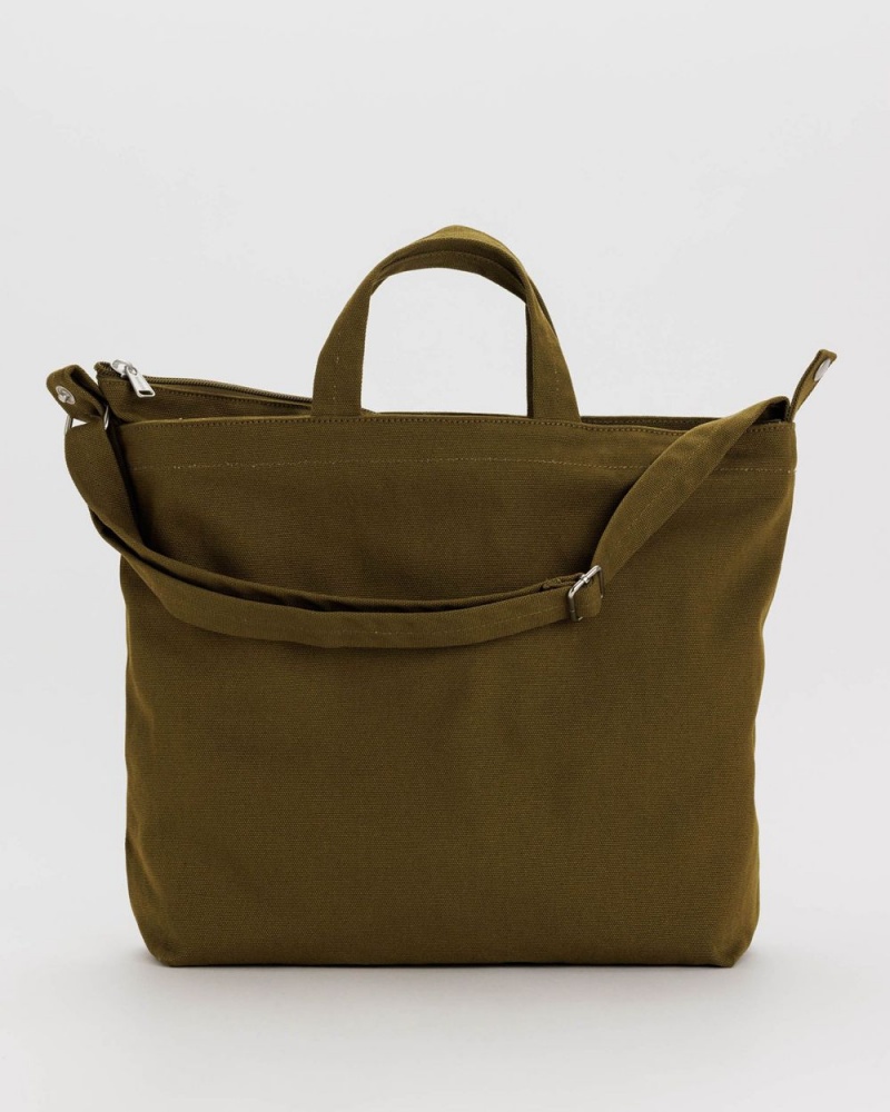 Borse Tote Baggu Horizontal Zip Duck Verde Oliva | JBKAT9387
