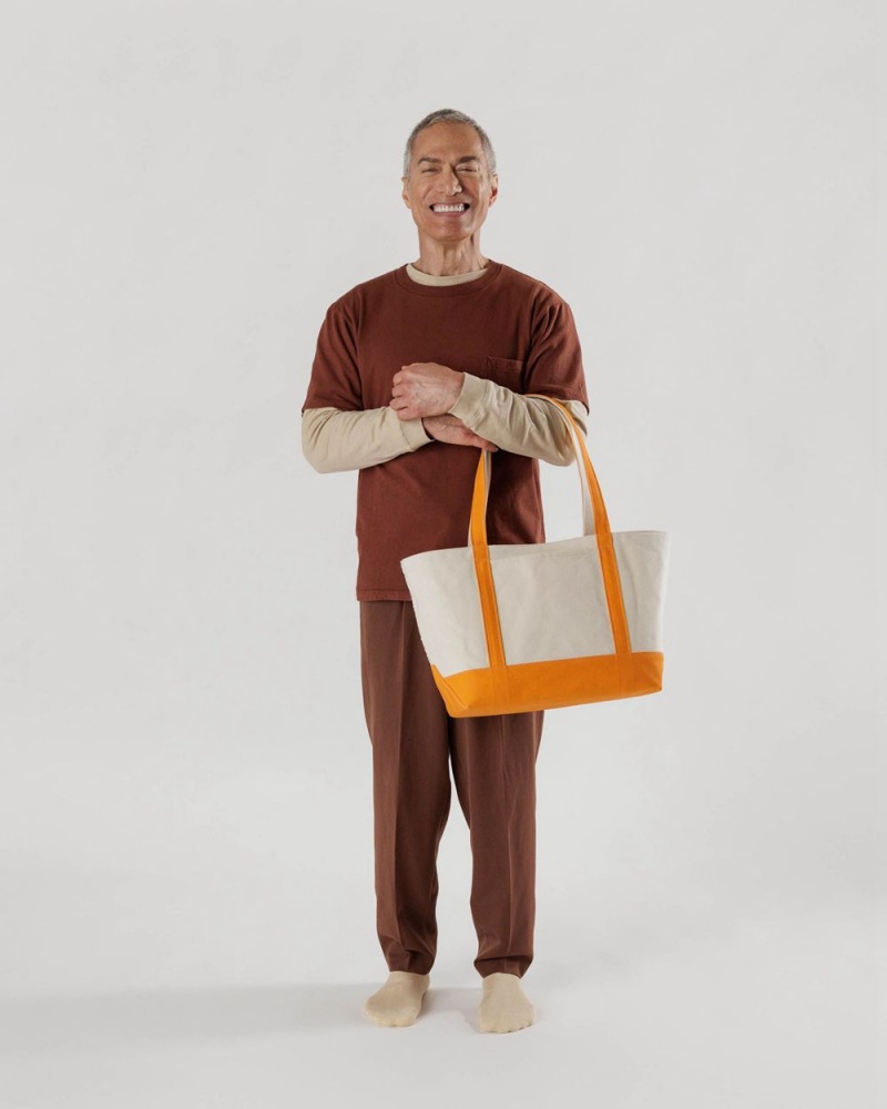 Borse Tote Baggu Medium Heavyweight Tela Arancioni | SZXWM2847