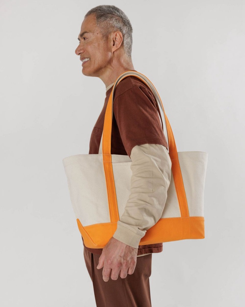 Borse Tote Baggu Medium Heavyweight Tela Arancioni | SZXWM2847
