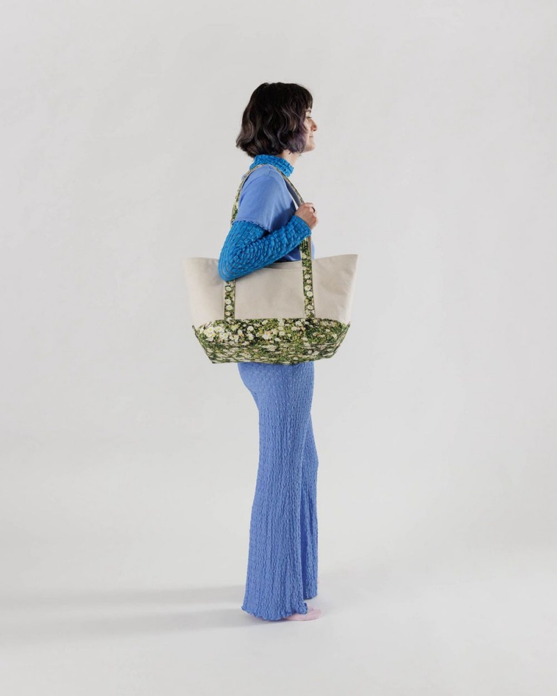 Borse Tote Baggu Medium Heavyweight Tela Verdi | PKVSY3258