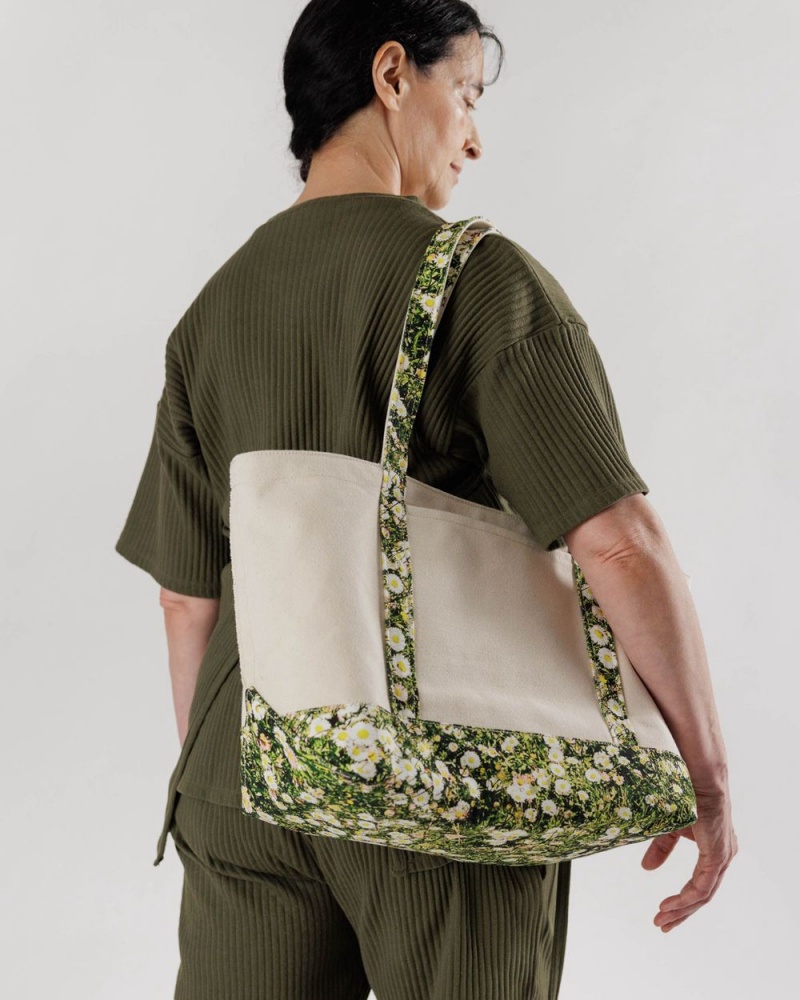 Borse Tote Baggu Medium Heavyweight Tela Verdi | PKVSY3258