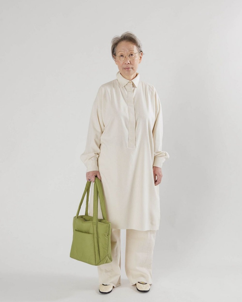 Borse Tote Baggu Puffy Mini Verde Oliva | JSGEL2634