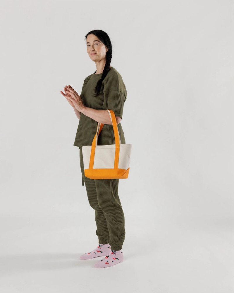 Borse Tote Baggu Small Heavyweight Tela Arancioni | HRAIU9846