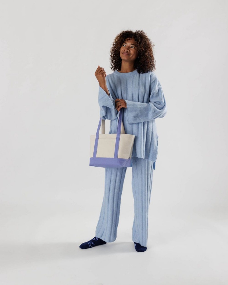 Borse Tote Baggu Small Heavyweight Tela Blu | PSVNT4879