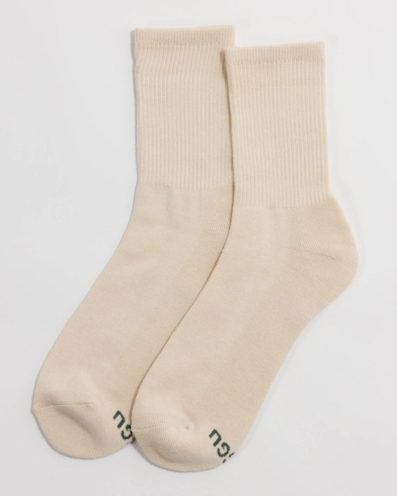 Calzini Baggu Ribbed Beige | RJHKB0167