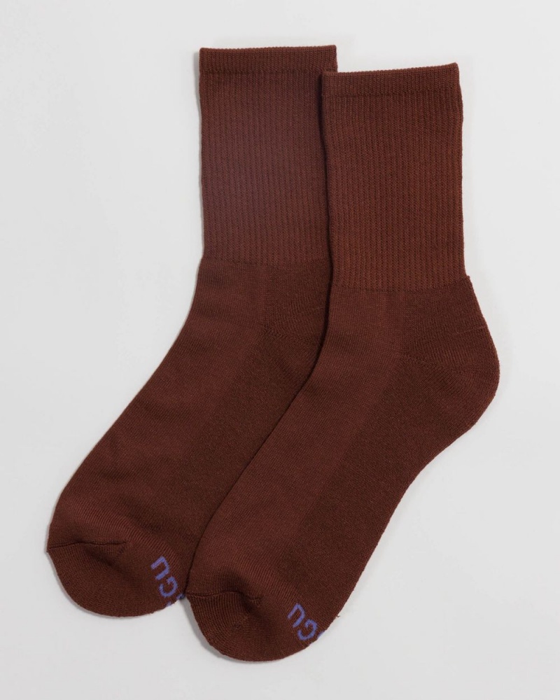 Calzini Baggu Ribbed Bordeaux | MFSUI3096