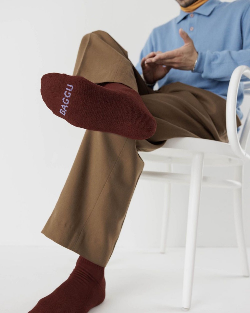 Calzini Baggu Ribbed Bordeaux | MFSUI3096