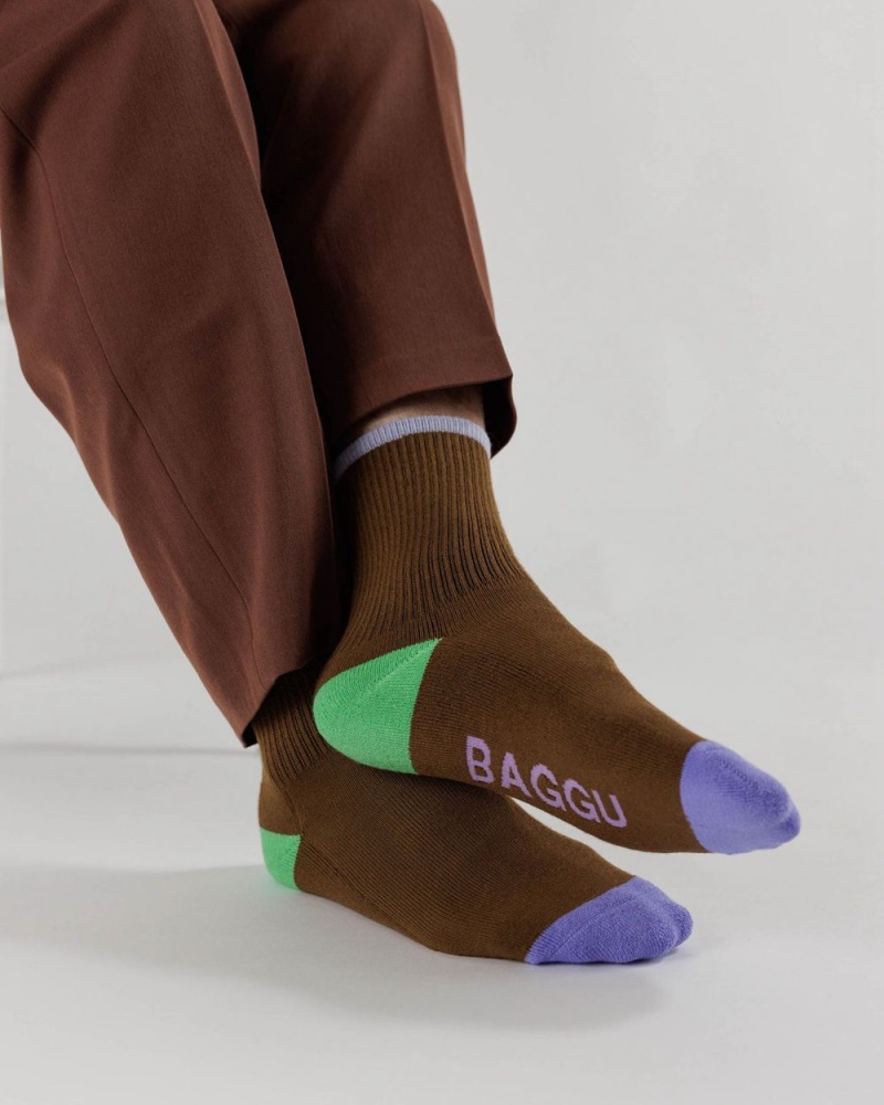 Calzini Baggu Ribbed Marroni | BLFJS2478