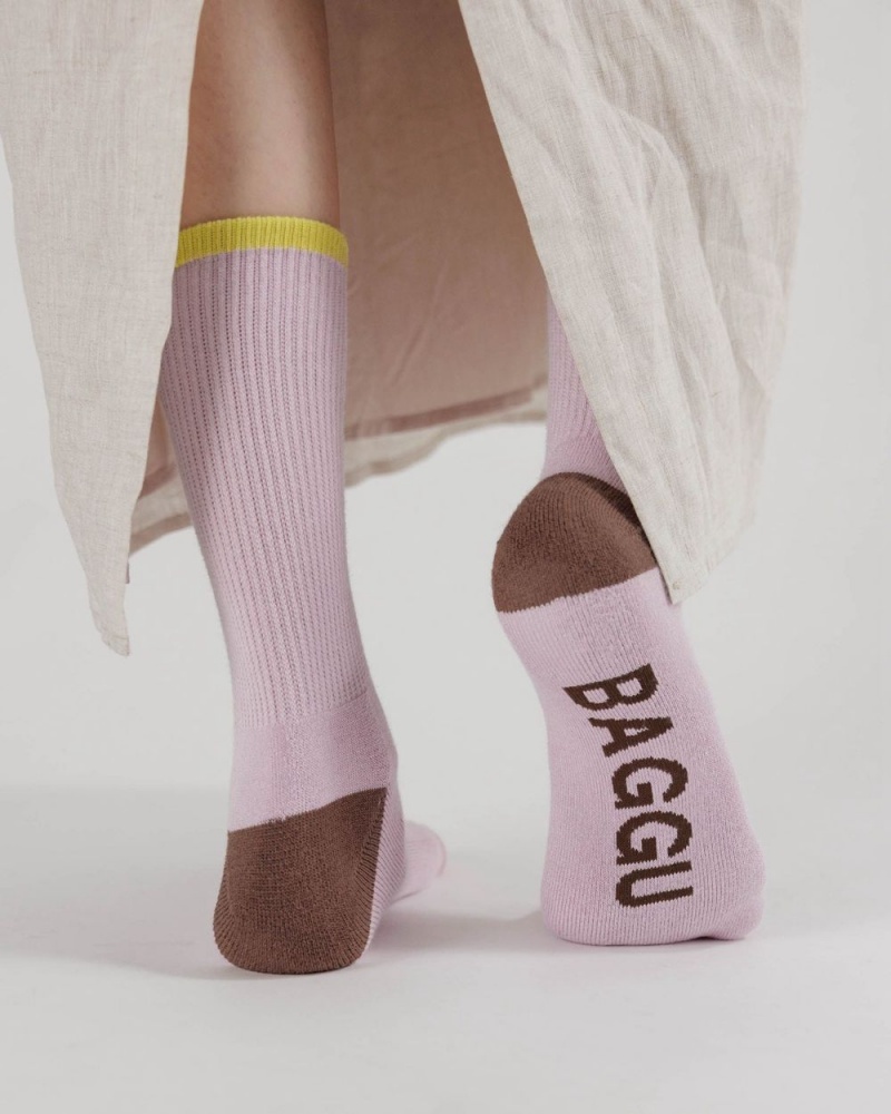 Calzini Baggu Ribbed Rosa | ZSIBC0241