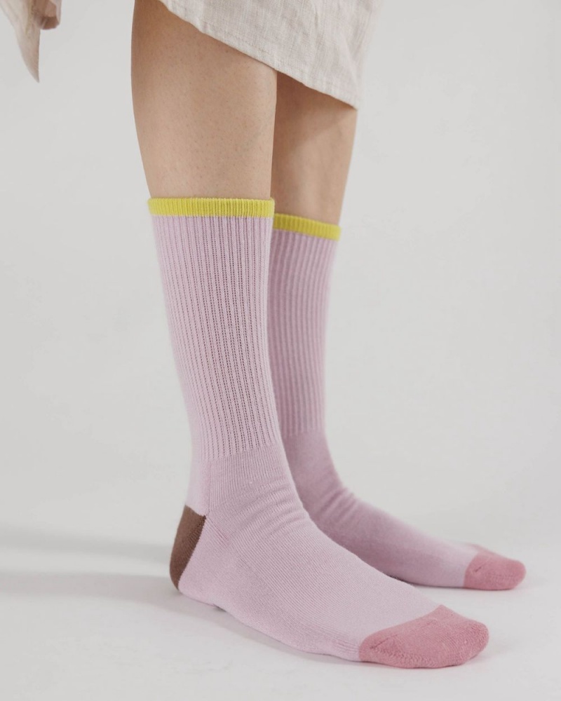 Calzini Baggu Ribbed Rosa | ZSIBC0241