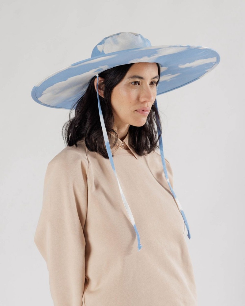 Cappelli Baggu Packable Sun Blu Bianche | QXEDV2014