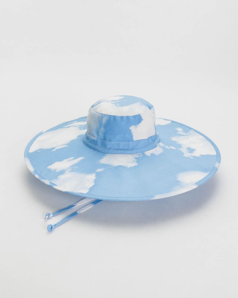 Cappelli Baggu Packable Sun Blu Bianche | QXEDV2014