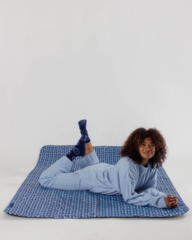 Coperta Baggu Puffy Picnic Blu | LKQWE4365